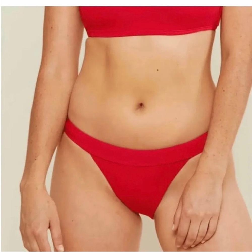 NWT Andie The Banded Cheeky Bottom Cherry Red Size XL Beach Vacation Summer